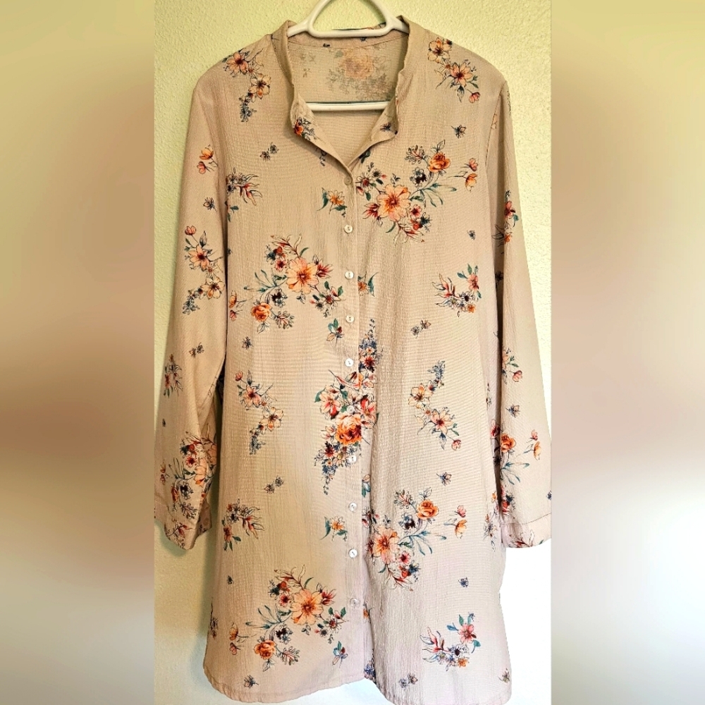 Refka Button Up Modest Dress Sz. L